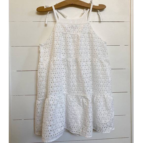 ZARA White Eyelet Sleeveless Embroidered Dress S cottage EUC‎ - Picture 11 of 15